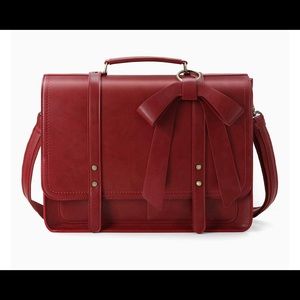 Red laptop messenger bag